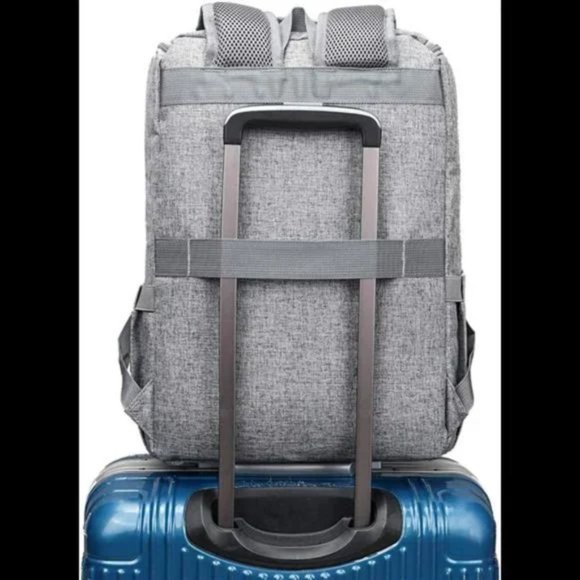 New Backpack Travel Laptop Backpack with usb Charging Fits 15.6 Inch Laptop Grey - Picture 3 of 7